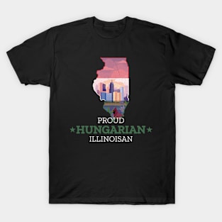 Proud Hungarian Illinoisan - Illinois State Pride T-Shirt